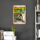 Boy Sheet Metal Drawing Metal Painting Tin Wall Home Art Poster Skateboard