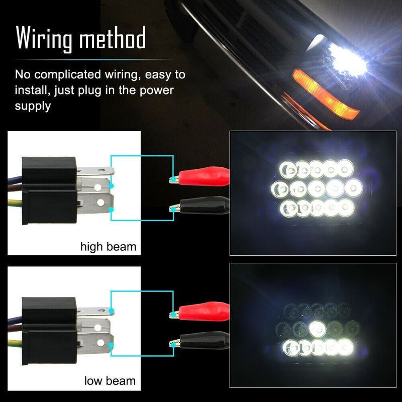 Work Light Bar Flood Spot Lights LED Car Light For Jeep,Cherokee XJ 1984-2001