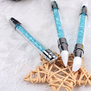 Nail Art Brush Dotting Tools 2 Way Nail Art Sculpture Pen Silicone Carving