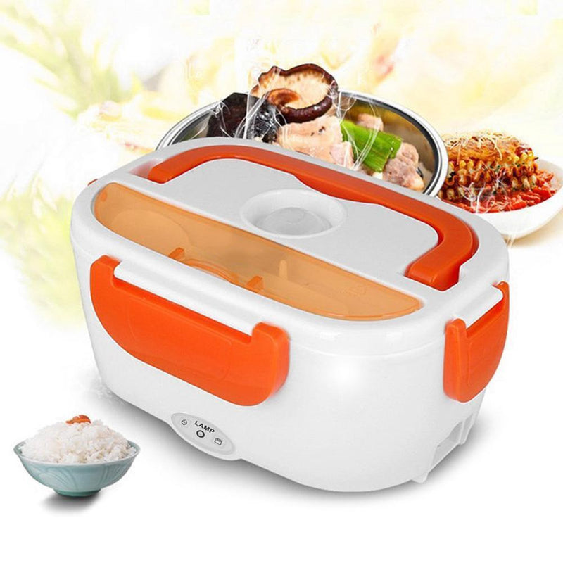Electric Heating Lunch Box Food Heater Rice Container (ABS 110V Orange US)