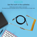 Mechanical Keyboard Coiled Cable RGB Type C USB Aviator Connector (Yellow)