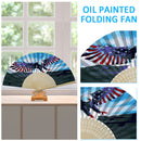 Independence Day Eagle Oil Paint Folding Fan By Numbers DIY Digital Oil Paint
