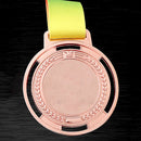 Torch Medal Souvenir Zinc Alloy Sport Competition Prize with Strap (Copper)