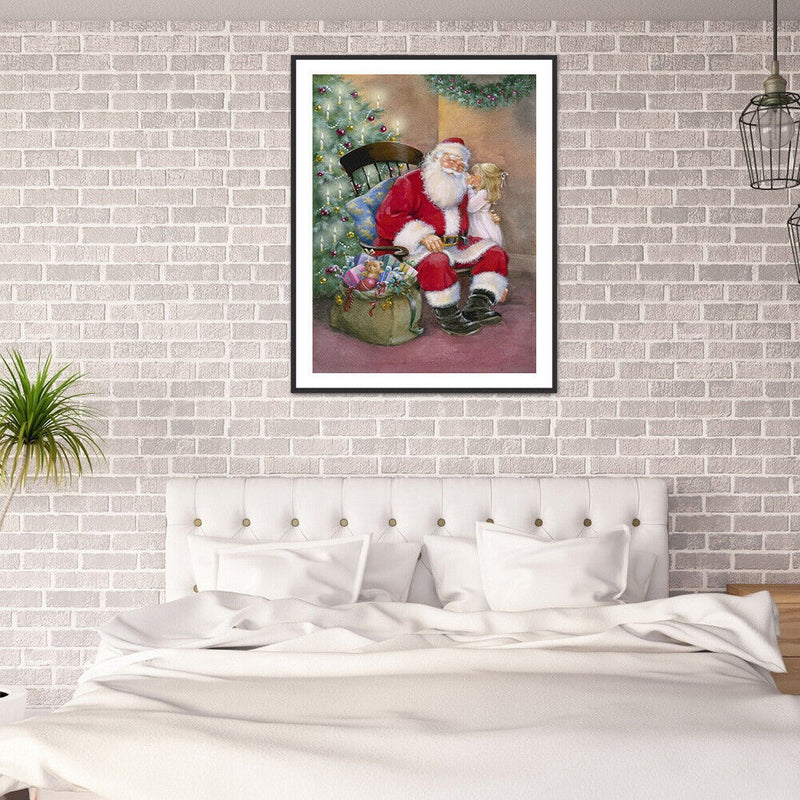 5D DIY Diamond Painting Santa Full Round Drill Mosaic Christmas Picture Kit
