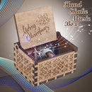 Retro Wooden Merry Christmas Music Box Storage Box Ornament Gift (Wood)