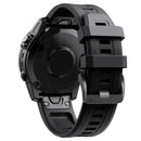 26mm Silicone Strap for Garmin Fenix 7X/6X/5X/5X Plus/3 Sport Watch (Black)