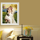 5D DIY Round Drill Diamond Painting Girl Cat Cross Stitch Embroidery Mosaic