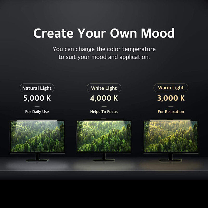 PC Computer Laptop Screen Hanging Light LED Desk Lamp Office Lighting Supplies