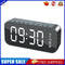 Bluetooth-Compatible Speaker Wireless Desk HiFi Music Alarm Clock (Black)