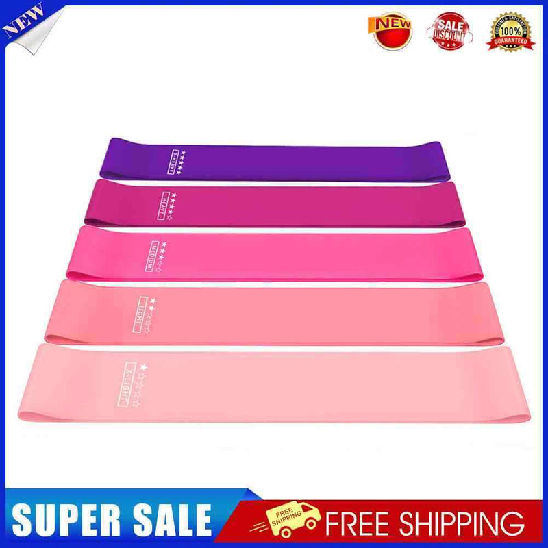 5pcs Fitness Yoga Resistance Bands Elastic Exercise Pilates Gym Sports Belts