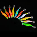 Lifelike Jigs Luminous Octopus Bait Fishing Tackle Squid Hook Wood Shrimp Lures