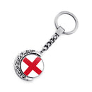 #A National Flag Football Key Chain Wear-Resistant Jewelry Keyrings Gifts for Ki