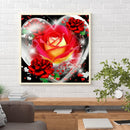 5D DIY Full Square Drill Diamond Painting Rose Heart Rhinestone Artwork Kit