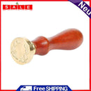 Retro Wood Handle Wax Seal Stamps Plant Pattern Sealing Wax for Envelope Letter