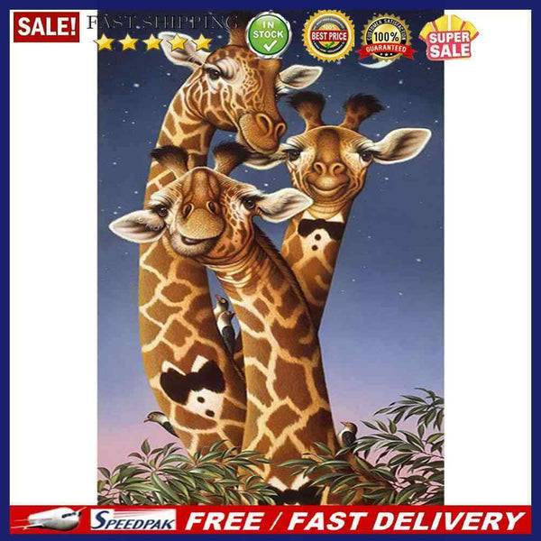 Mr Giraffes Oil Paint By Numbers Kits DIY Canvas Wall Art Picture Home Crafts