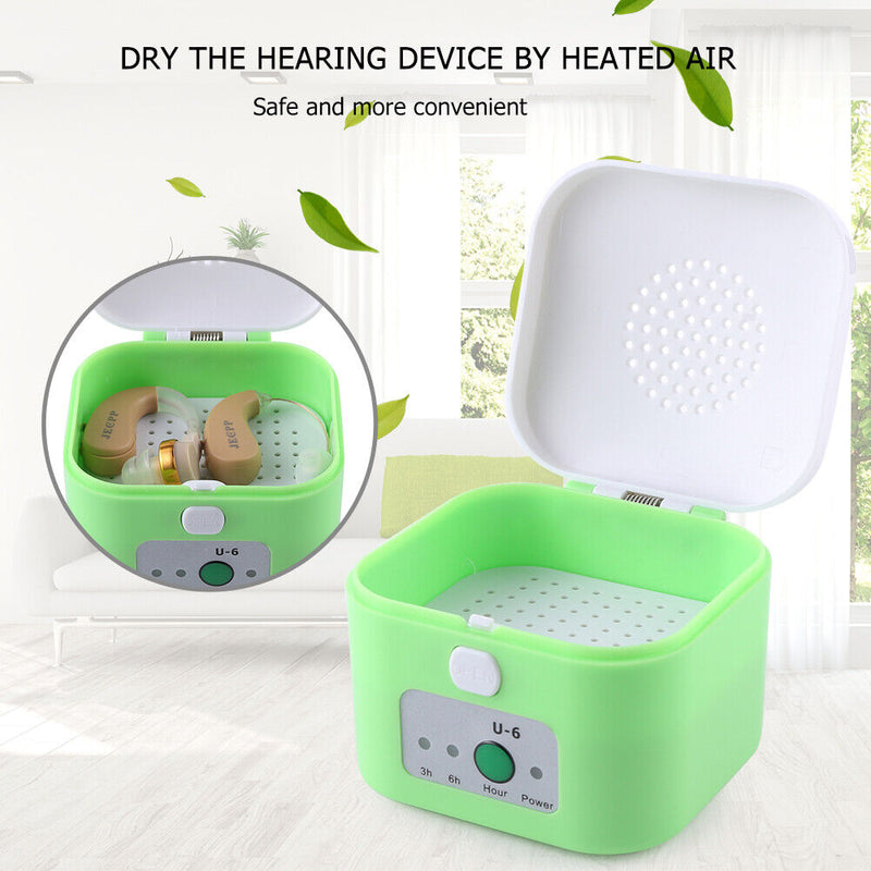 USB Powered Electric Hearing Aid Dryer Earphone Dehumidifier Drying Case