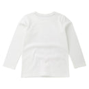 Loose Long Sleeve T-shirt Boys Autumn Kids O-Neck Letters Tops(White 6-7Y)