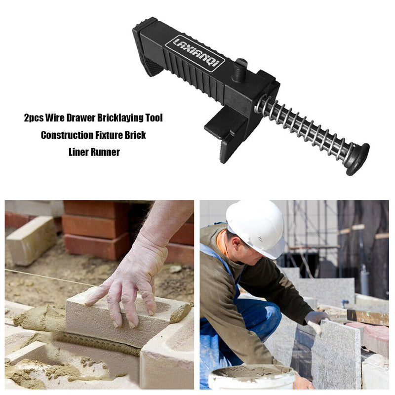 2pcs Universal Bricklaying Wire Drawer Worker Building Leveling Brick Liner