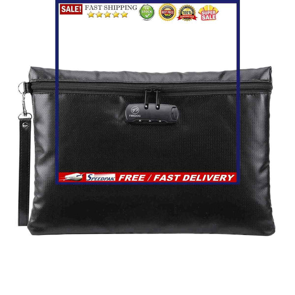 Document Bag - Fire & Water Resistant Storage Organizer Pouch for A4 Letter