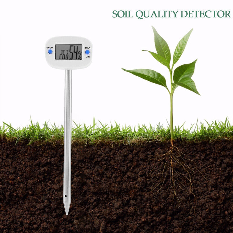 LCD Soil Thermometer Hygrometer Probe Electronic Temperature Humidity Meter