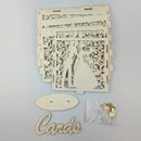 Wooden DIY Hollowed Wedding Cards Storage Box Invitation Letter Holder Contai