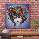 5D DIY Part Drill Diamond Painting Short Hair Girl Special Shaped Picture