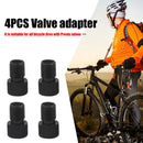 4x Presta to US Bike Tire Valve Adaptor Converter Aluminum Adapter (Black) Newly