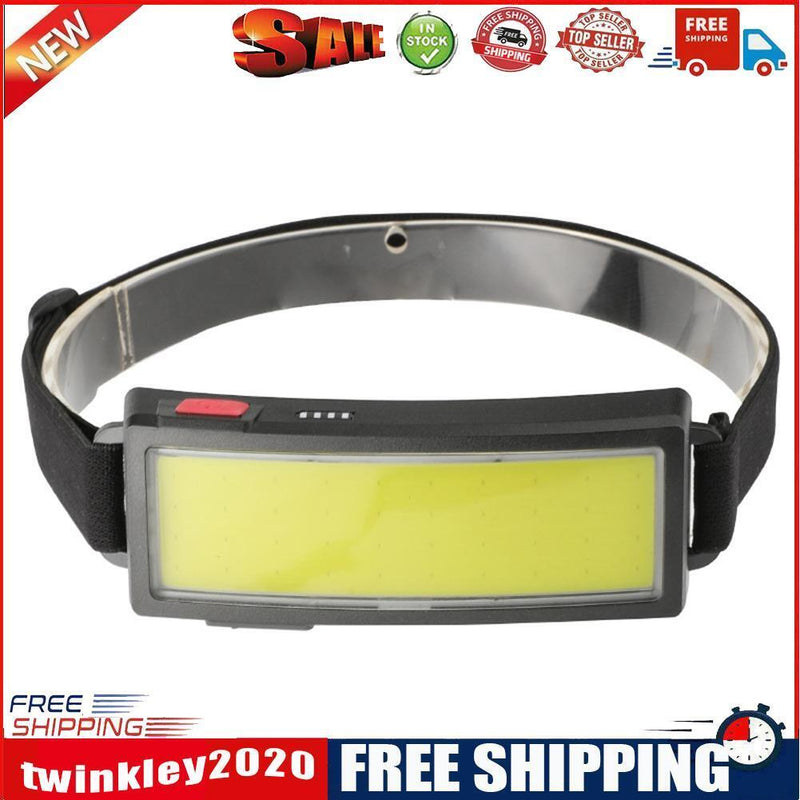 Portable COB Cycling Headlight USB Rechargeable Strong Fishing Headlamp