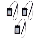 With Lanyard School Office Supplies Card Case Zipper Bag Wallets ID Holders