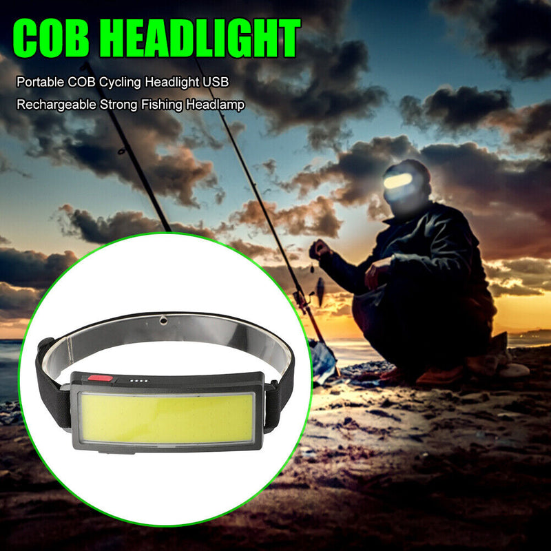 USB LED Rechargeable Headlamp Head Flashlight for Camping Hiking Fishing Cycling