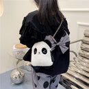 Cute Panda Crossbody Bag Kids Plush Chain Shoulder Bags Small Purse (A)