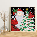 2PCS Diamond Painting Partial Special Drill Christmas Picture of Rhineston
