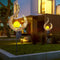 Solar LED Sun Moon Flame Light Retro Iron Landscape Lawn Lamps (B)(Yellow) Newly