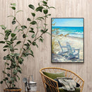 Seaside Lounger Oil Paint By Numbers DIY Handpainted on Canvas Wall Art Unframed