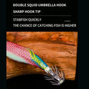 Jigs Lifelike Luminous Squid Hook Wood Shrimp Lures Octopus Bait Fishing Tackle