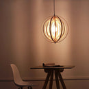 Base Roating Adjustable Shape Chandelier LED Wooden Ceiling Hanging Light Round