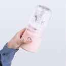 300mL Mini Portable Electric Juicer Mixer Kitchen Fruit Blender USB (Pink) Newly