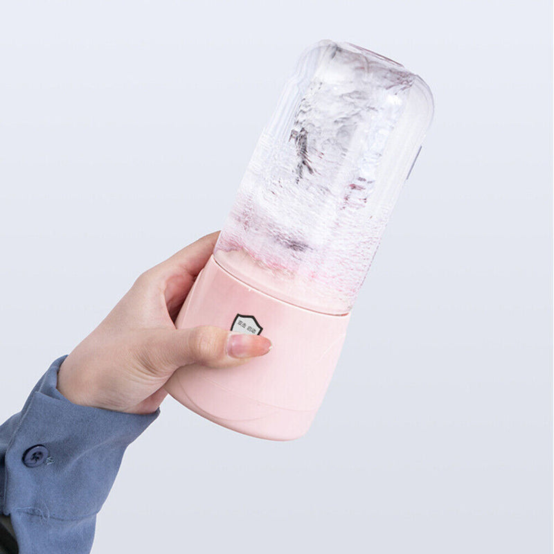 300mL Mini Portable Electric Juicer Mixer Kitchen Fruit Blender USB (Pink) Newly