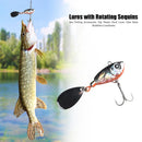 22g Plastic Long-cast Iron Plate Hard Lures with Rotating Sequins (Black)