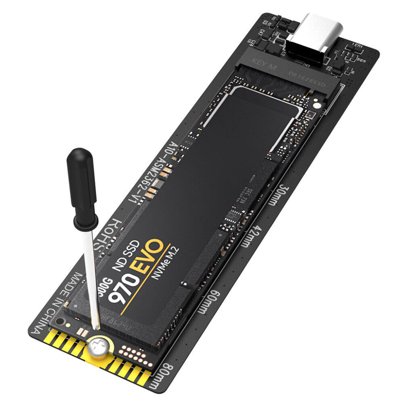 USB3.1 Gen2 10Gbps Cooling Case PCIE NVMe M-Key M.2 SSD External Enclosure