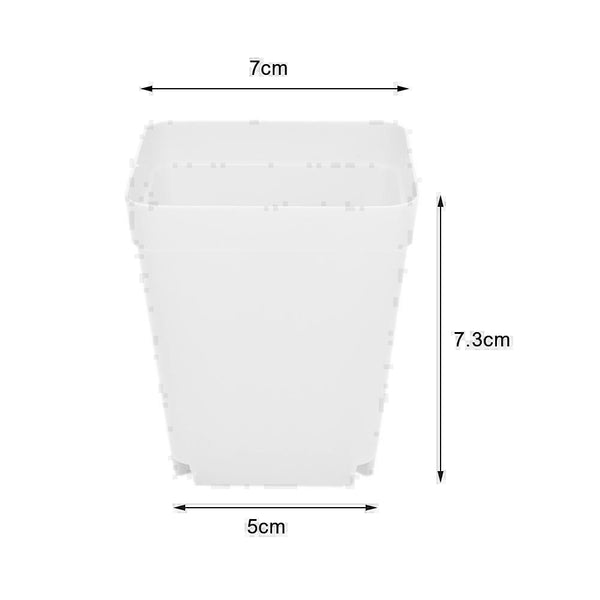 Strong White Plastic Square Plant Flower Pot Planter X5 K2V4 S4X1 Growing O8S8