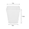 Strong White Plastic Square Plant Flower Pot Planter X5 K2V4 S4X1 Growing O8S8