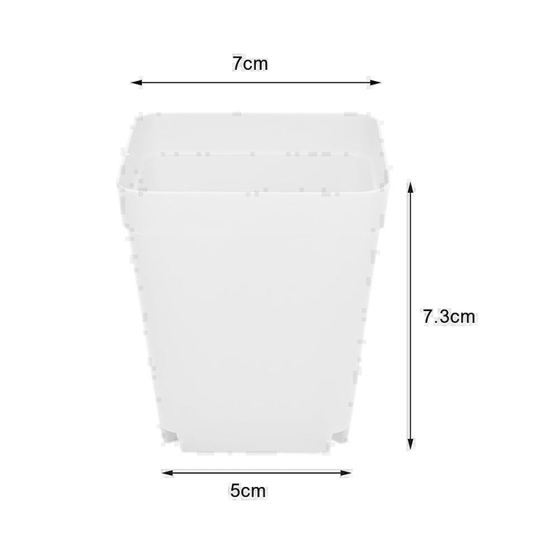 Strong White Plastic Square Plant Flower Pot Planter X5 K2V4 S4X1 Growing O8S8