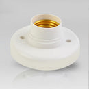 Matefield 220V E27 hallway lamp holder, round, base white