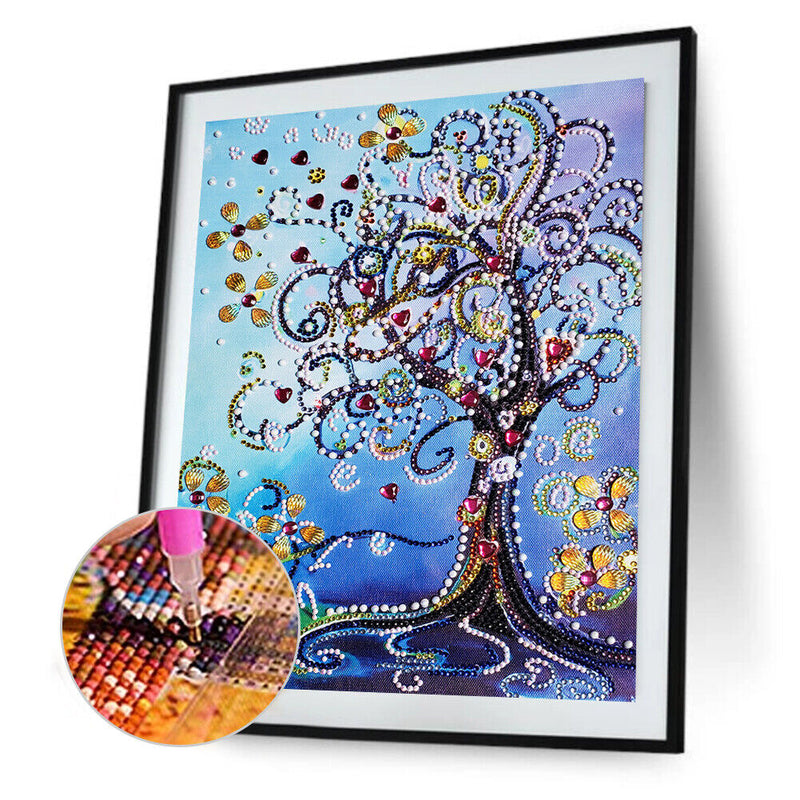 5D DIY Special Shaped Diamond Painting Cross Stitch Wall Art (D1026 Tree)
