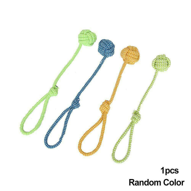 Pet Dog Cat Chew Toys Play Puppy Knot Fun Tough Strong Tug Fetch Rope Throw X1S3