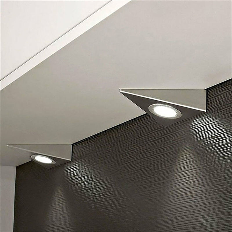 Triangle Lighting 15 LED Indoor Triangle Closet Cabinet Wall Lamp White Light