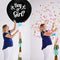 36" Large Black Gender Reveal Balloon Oh Baby Boy Girls Confetti I0M0 T5F5