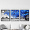 Canvas Paint By Numbers Blue Tree Oil Hand Painted Drawing Kit Home Decoration