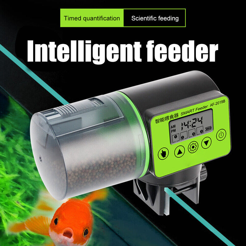 Smart Automatic Aquarium Fish Feeder Fish Tank Auto Feeding Dispenser (B) Newly